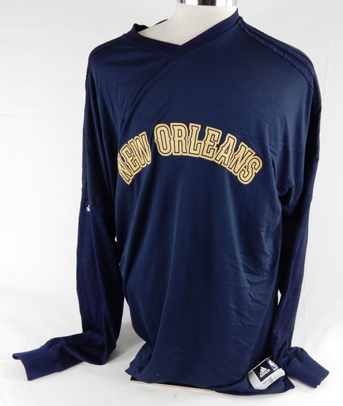 2015-16 New Orleans Pelicans Kendrick Perkins #5 Game Issued P Used Navy Shirt 9