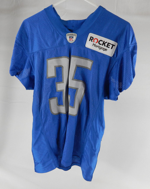 2021 Detroit Lions Godwin Igwebuike� #35 Game Issued Blue Practice Jersey 44 210