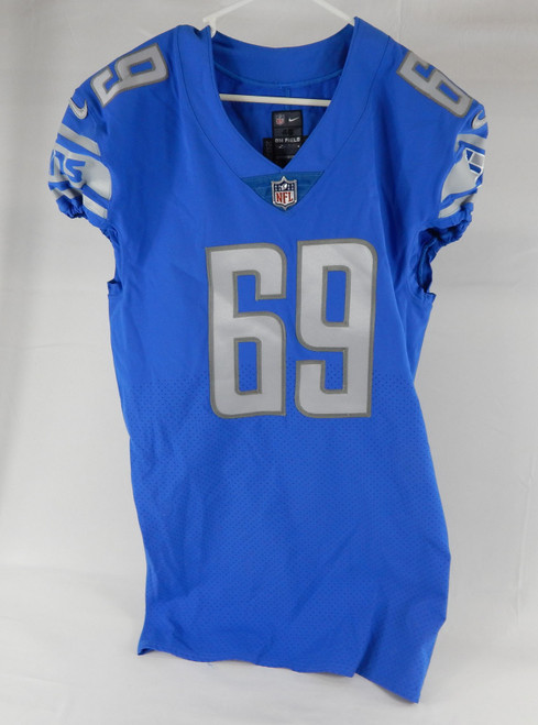 2020 Detroit Lions Darrin Paulo #69 Game Issued Blue Jersey 46+6 904