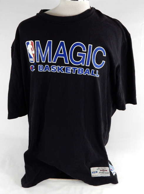 1994-95 Orlando Magic Anthony Avent #0 Game Used Black Training T-Shirt XXXL 849
