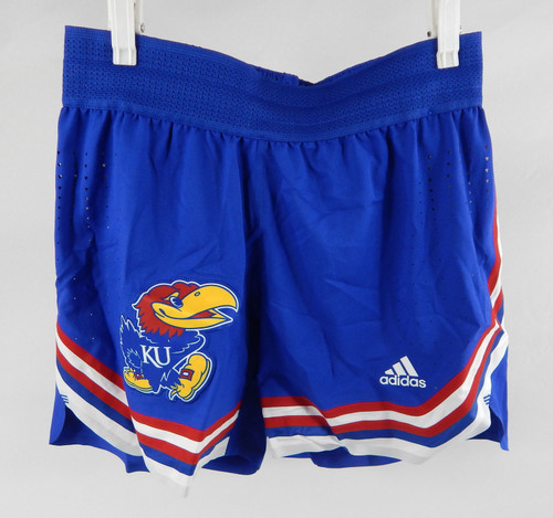 2023-24 Kansas Jayhawks Game Issued Blue Shorts Basketball SN2 553