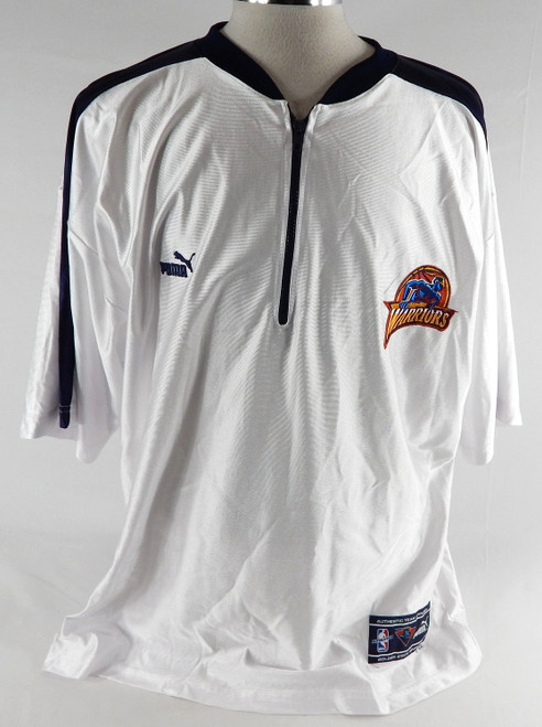1999-00 Golden State Warriors Billy Curley #15 Game Used White Shooting Shirt 3