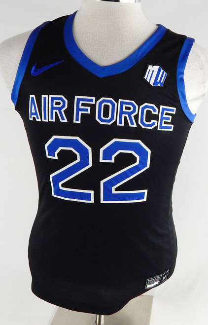 2023-24 Air Force Falcons #22 Game Issued Pos Used Black Jersey Basketball M 012