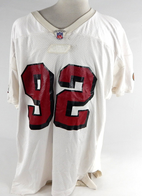 2002 San Francisco 49ers Jerome Davis #92 Game Used White Practice Jersey 2XL 2