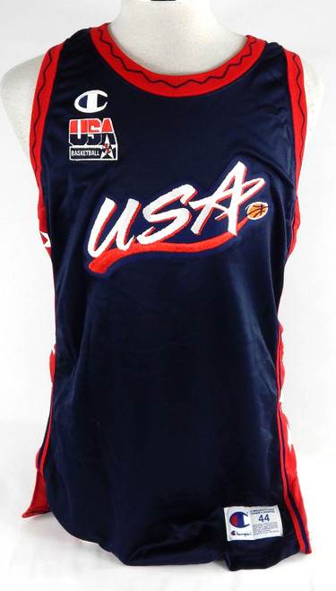 1996-97 Team USA Basketball Blank Game Issued Navy Jersey 44 847