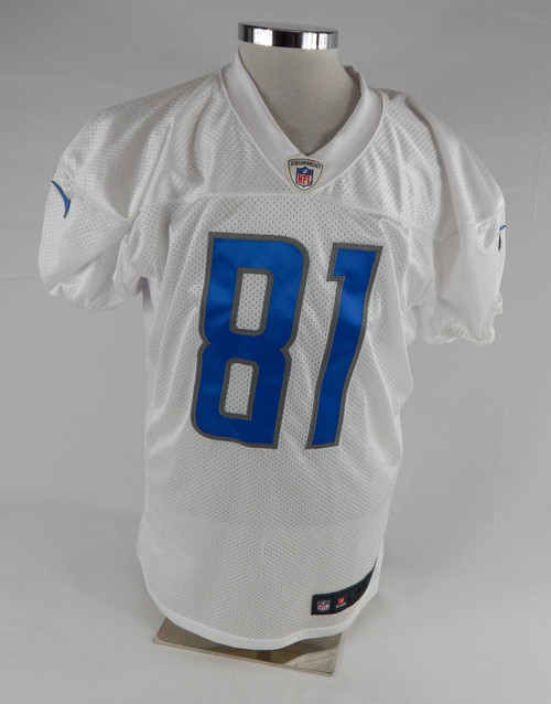 2017 Detroit Lions #81 Game Issued White Practice Jersey 48 251