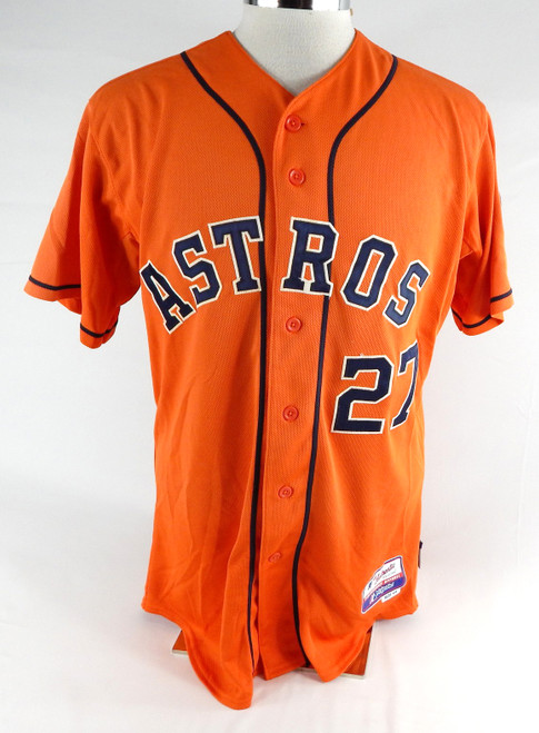 2013-17 Houston Astros #27 Game Used Orange Jersey NP Rem 44 065