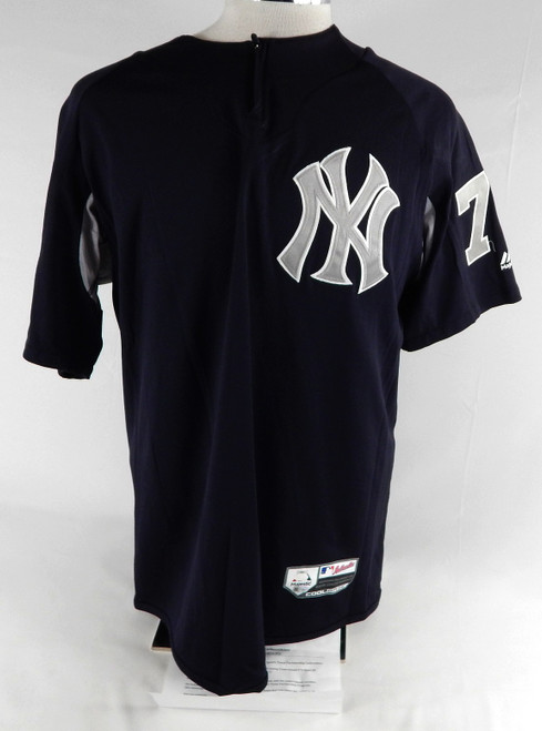 2018 New York Yankees Trevor Lane #76 Game Issued Pos Used Navy Pullover Jersey