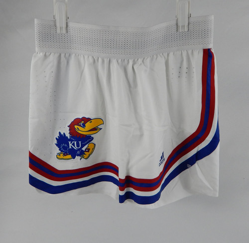 2023-24 Kansas Jayhawks Game Issued White Shorts Basketball SN2 600