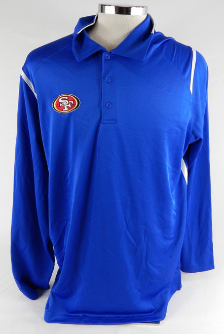 2016 San Francisco 49ers Keanon Lowe # Team Issued Blue Polo Shirt L 620