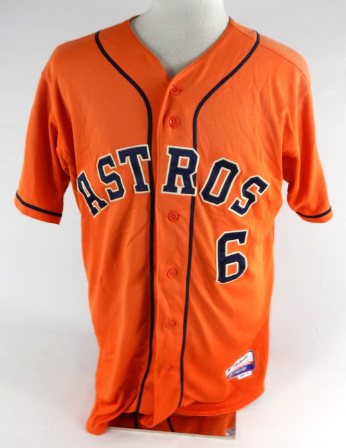 2013-17 Houston Astros #6 Game Used Orange Jersey NP Rem 44 069
