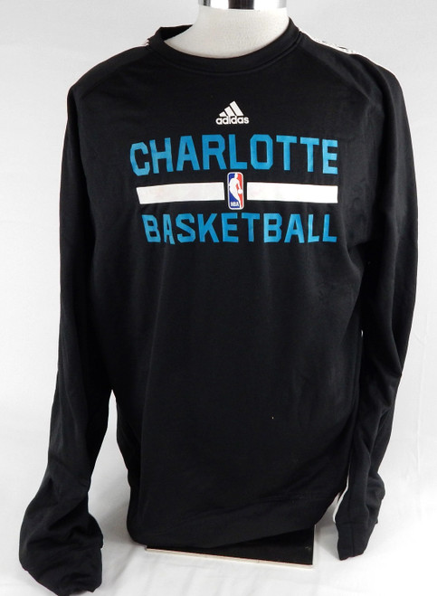 2015-16 Charlotte Hornets Frank Kaminsky #44 Game Used Black Sweatshirt 2XL 043