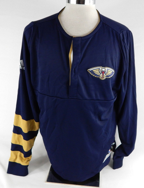 2016-17 New Orleans Pelicans Buddy Hield #24 Game Used Navy Shooting Shirt L 158