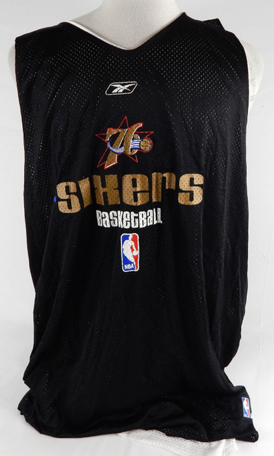 2002-06 Philadelphia 76ers Game Issued Black Practice Jersey 4X 826