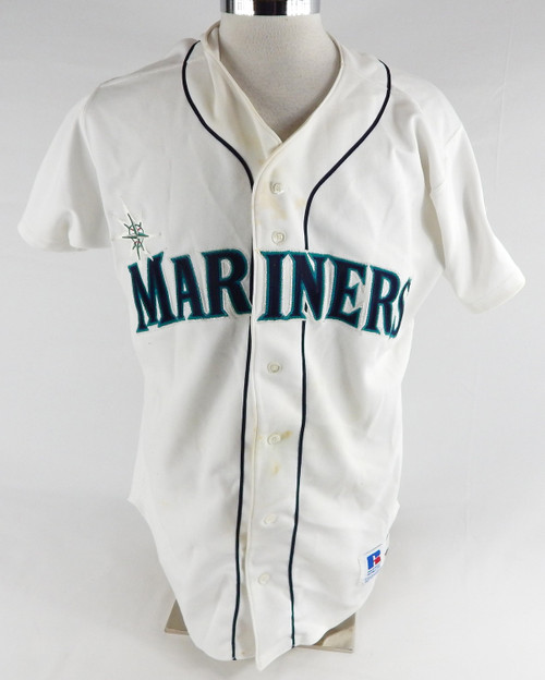 Mens 1990s Seattle Mariners #24 Authentic White Jersey Russell Athletic 44 827