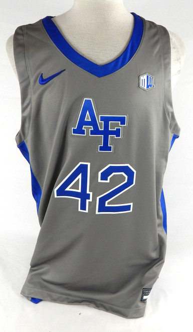 2021-22 Air Force Falcons #42 Game Issued Pos Used Grey Jersey Basketball XL 263