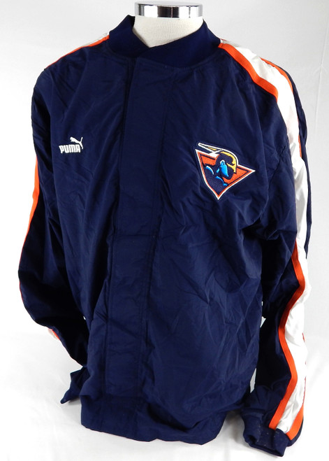 1999-01 Golden State Warriors Game Issued Navy Warm Up Jacket 44 061