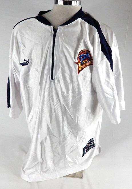 1999-00 Golden State Warriors John Starks #9 Game Used White Shooting Shirt XL 3