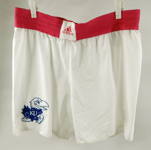 Kansas Jayhawks Game Issued White Shorts Womens XL+0 324