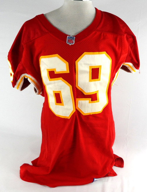 1997 Kansas City Chiefs Jeff Blackshear #69 Game Used Red Jersey 50 718