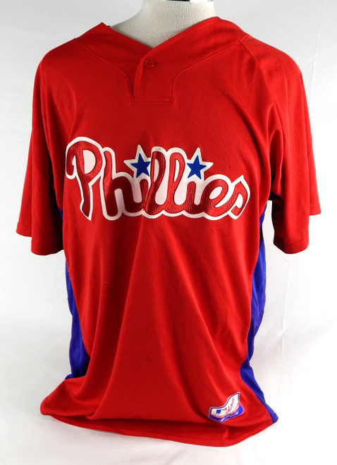 Philadelphia Phillies Mike Cisco #41 Game Used Red Jersey 48 311