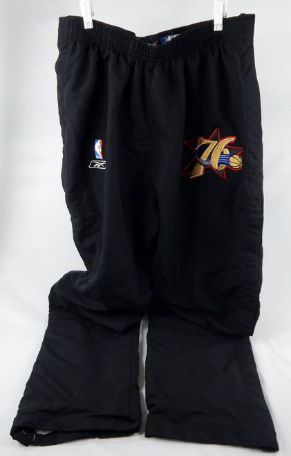 2002-06 Philadelphia 76ers #35 Game Used Black Warm Up Pants 44 322
