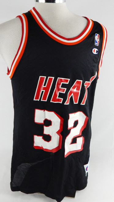 Mens 1992-95 Miami Heat Harold Miner #32 Authentic Black Jersey Champion 44 813