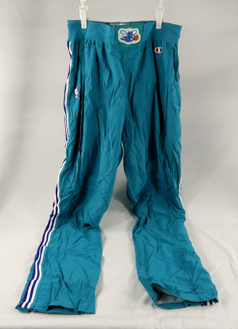 1992-93 Charlotte Hornets Game Issued Teal Warm Up Pants 36 788