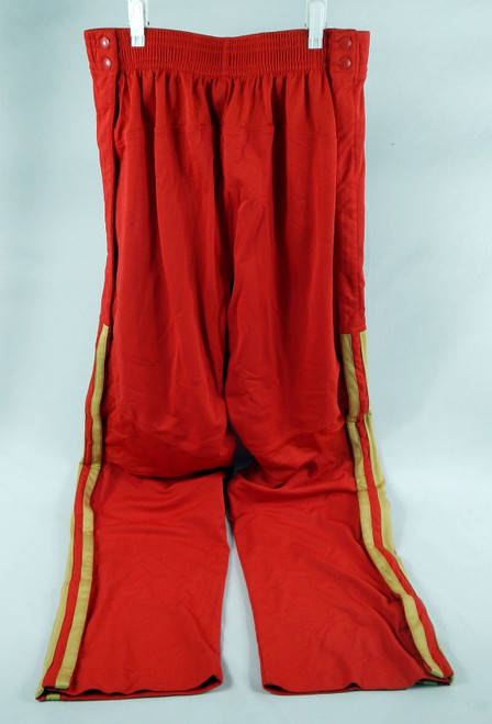 2013-14 New Orleans Pelicans Tyreke Evans #1 Game Issued Red WU Pants XL+2 393