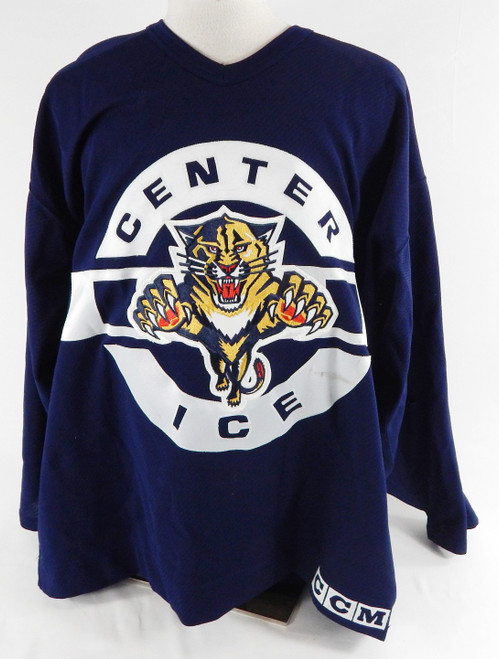 1990s Florida Panthers Brent Belecki #71 Game Used Navy Practice Jersey 56 633