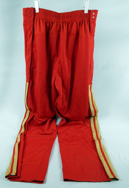2013-14 New Orleans Pelicans Game Issued Red Warm Up Pants XL+4 397