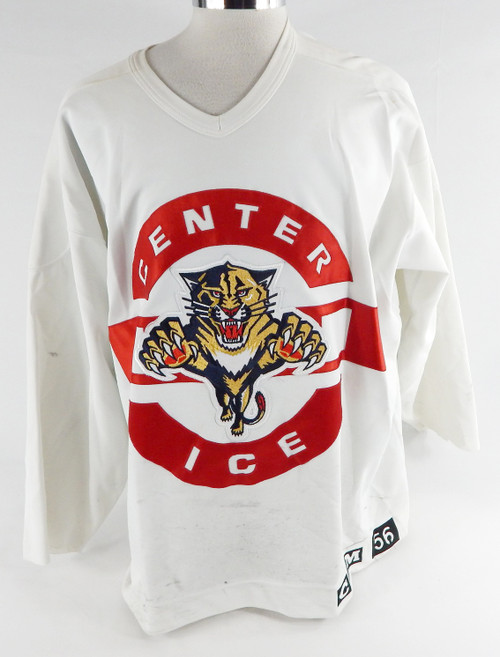 1990s Florida Panthers Marcus Nilson #10 Game Used White Practice Jersey 56 630