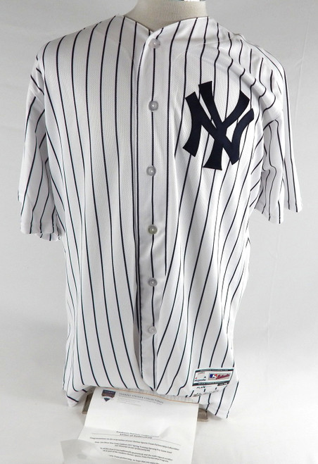 2017 New York Yankees Jon Niese #47 Game Used White Jersey ST Opening Day 48 628