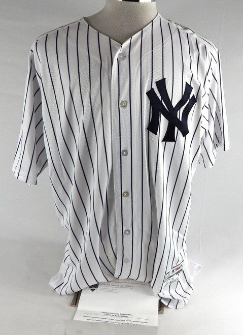 2017 New York Yankees Rob Thomson #59 Game Used White Jersey ST Opening Day 48 2