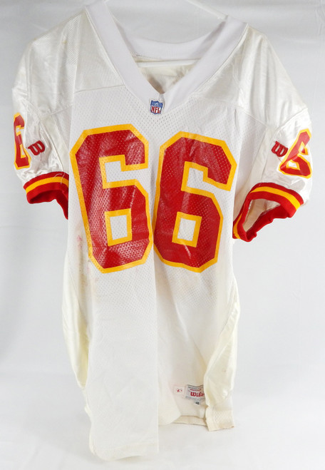 1993 Kansas City Chiefs Ricky Siglar #66 Game Issued White Jersey 48 277