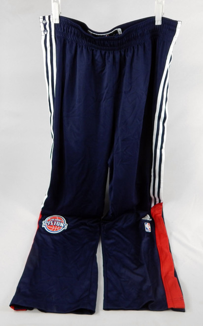 2014-15 Detroit Pistons Hasheem Thabeet� #32 Game Used Navy Warm Up Pants 2XL 6