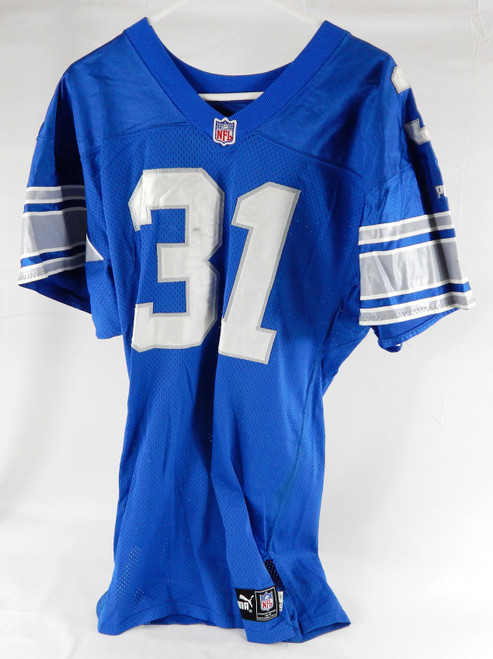 1999 Detroit Lions J.B. Brown #31 Game Used Blue Jersey 46 260