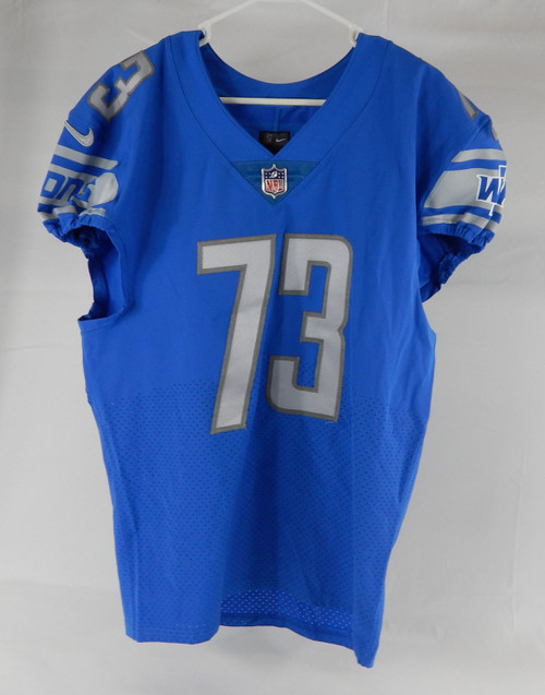 2018 Detroit Lions Jonah Jackson #73 Game Issued Blue Jersey 46+6 921