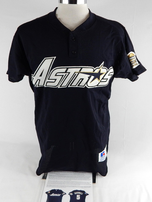 1994 Houston Astros Jeff Bagwell #5 Game Issued Black Jersey 125 P Henderson LOA