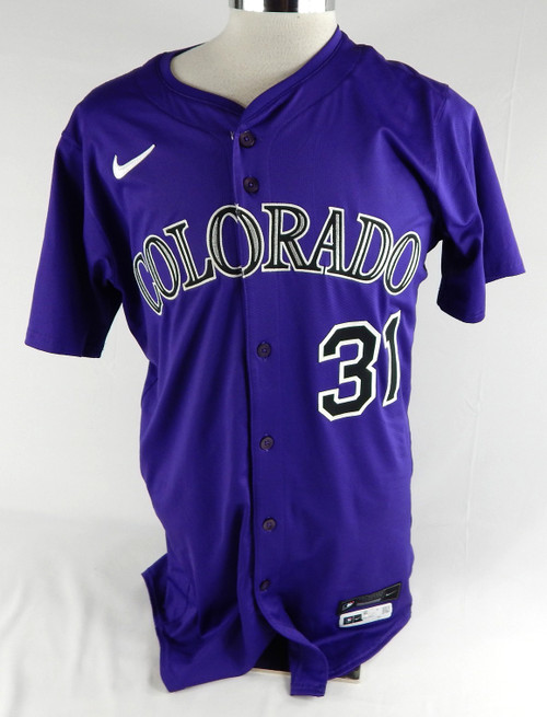 2025 Colorado Rockies Alan Trejo #31 Game Issued Pos Used Purple Jersey 42 724