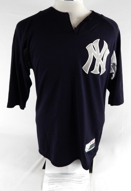 2018 New York Yankees �Shingo Horie Game Issued P Used Navy Pullover Jersey M 0