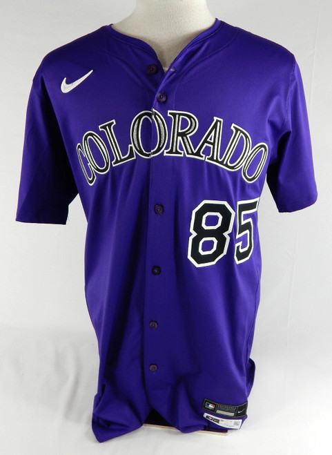 2025 Colorado Rockies Sean Sullivan #85 Game Issued Pos Used Purple Jersey 44 1