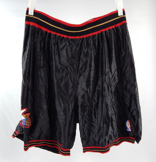Late 1990s Early 2000s Philadelphia 76ers #12 Game Used Black Shorts 38 DP96213