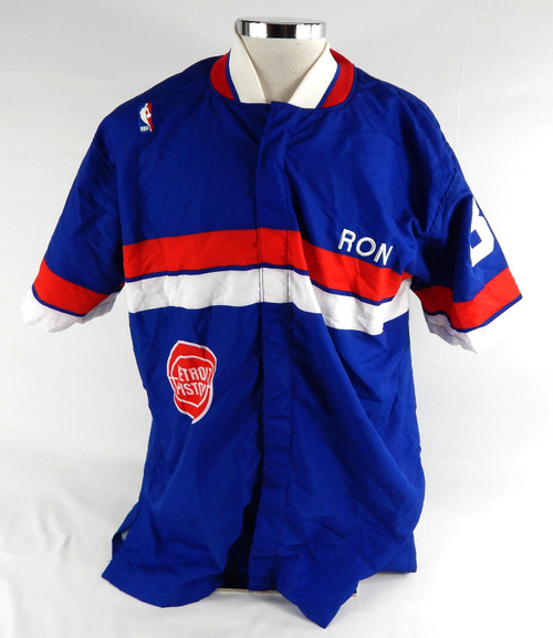 1993-94 Detroit Pistons Ron Riley #32 Game Used Blue Warm Up Jacket 44 810