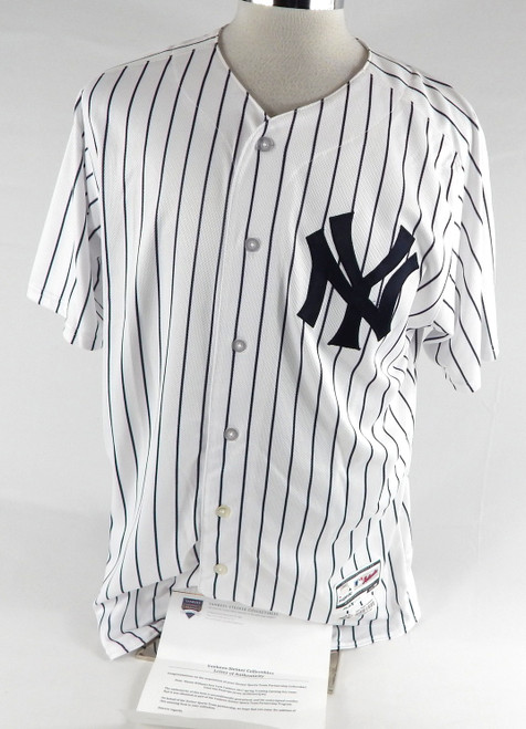 2017 New York Yankees Mason Williams #66 Game Used White Jersey ST Opening 46 1