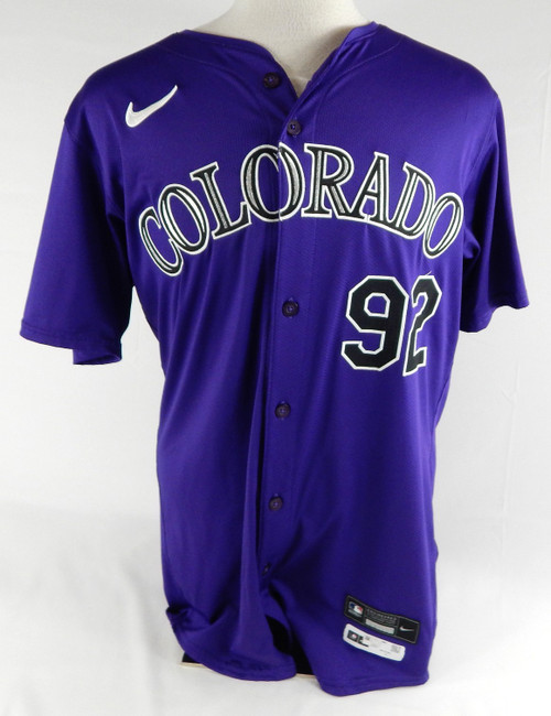 2024 Colorado Rockies Kyle Wilcox #92 Game Issued Pos Used Purple Jersey 44 739