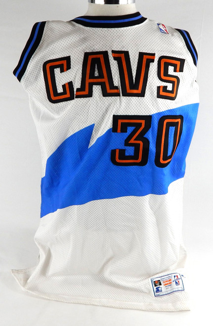 1997-99 Cleveland Cavaliers Walls #30 Game Issued White Jersey 48 819