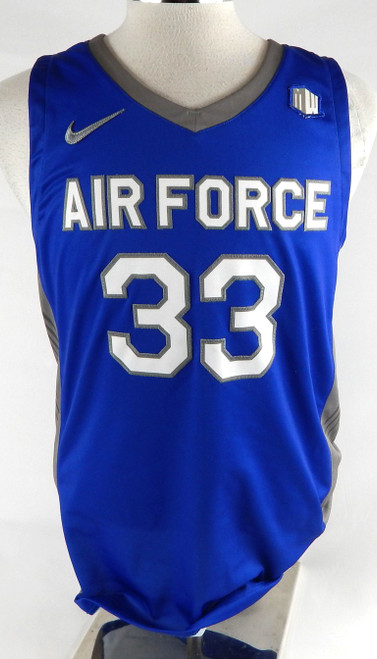 2020-21 Air Force Falcons #33 Game Issued Pos Used Blue Jersey Basketball L 471