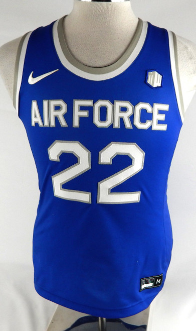 2020-21 Air Force Falcons #22 Game Issued Pos Used Blue Jersey Basketball M 474