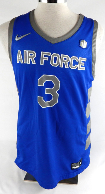 2022-23 Air Force Falcons #3 Game Issued Pos Used Blue Jersey Basketball L 480